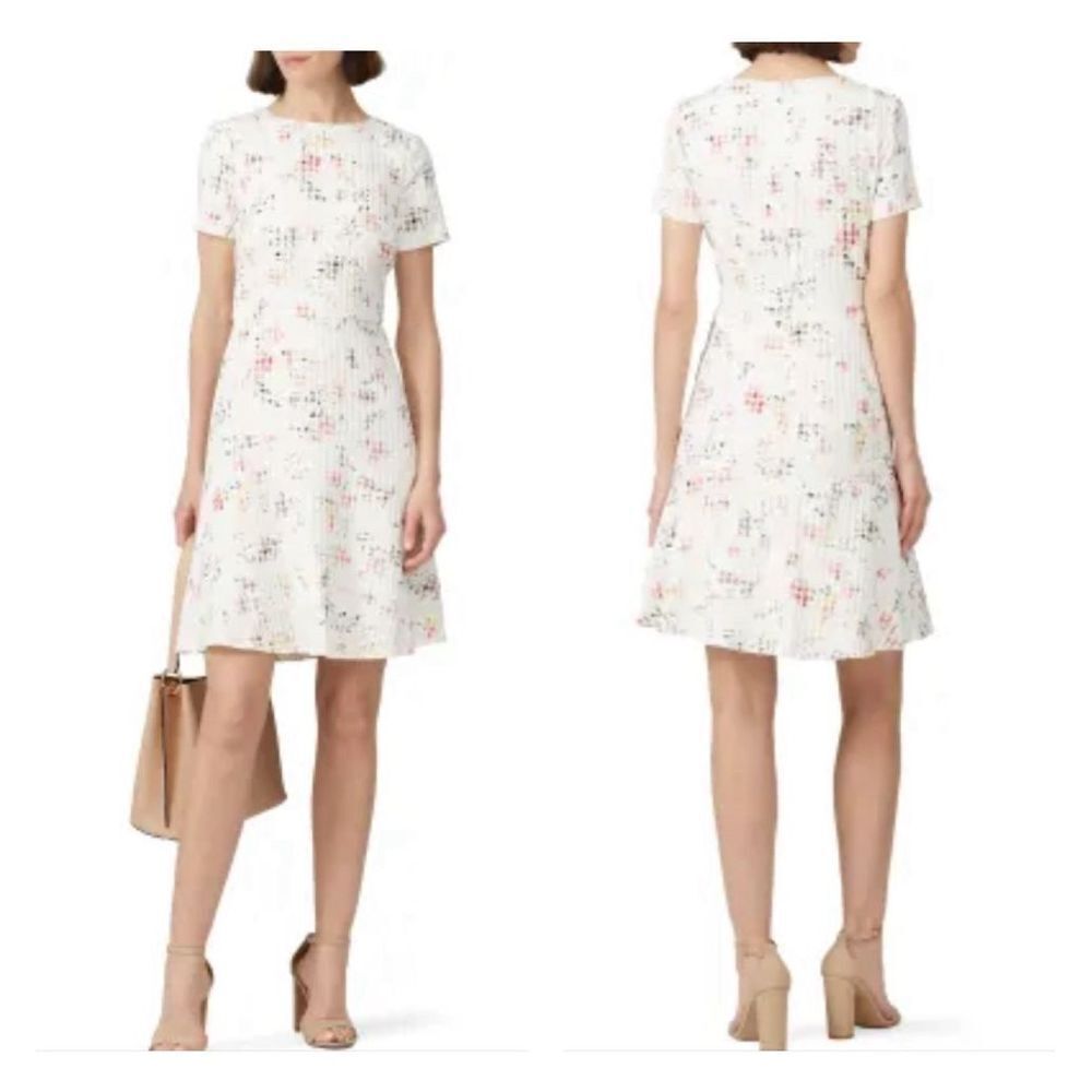 Lauren Ralph Lauren white floral checkered print summer dress size 0